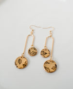 Gold foil circle dangles