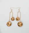 Gold foil circle dangles