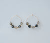 Dainty bead hoops