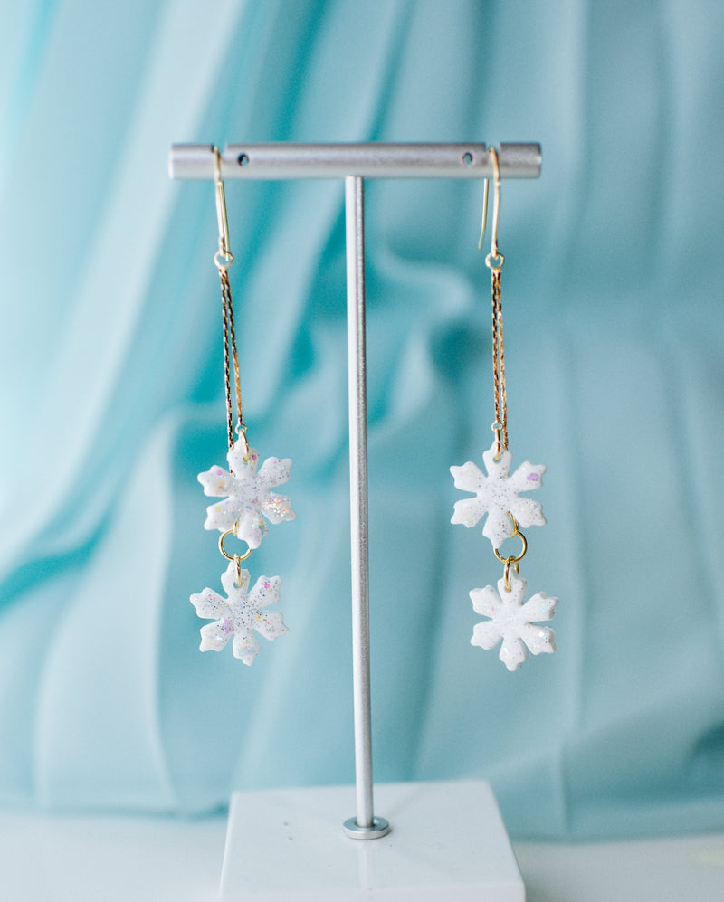 Snowflake dangles (gold and silver)