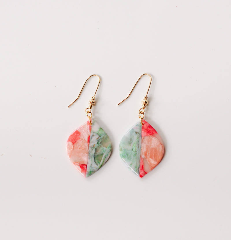 Two tone watermelon colors dangles