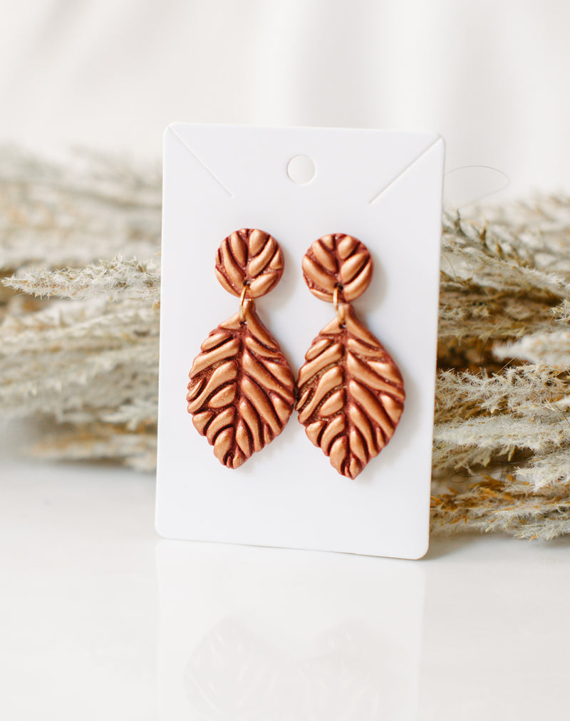 shimmery leaf dangles