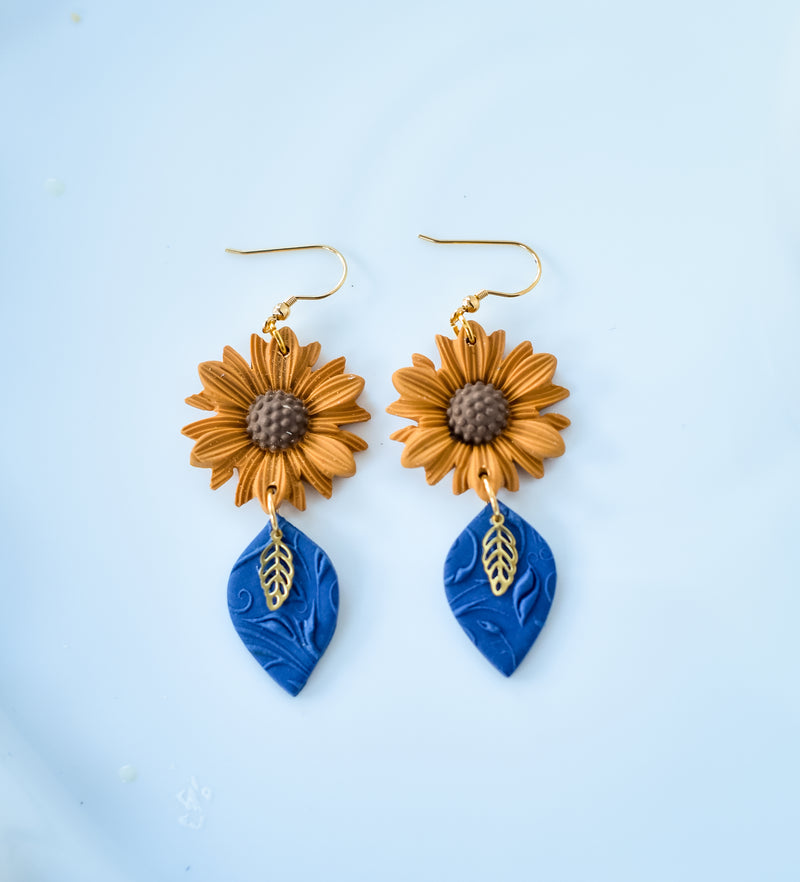 Sunflower earring dangles