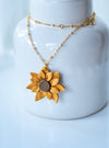 Sunflower necklace