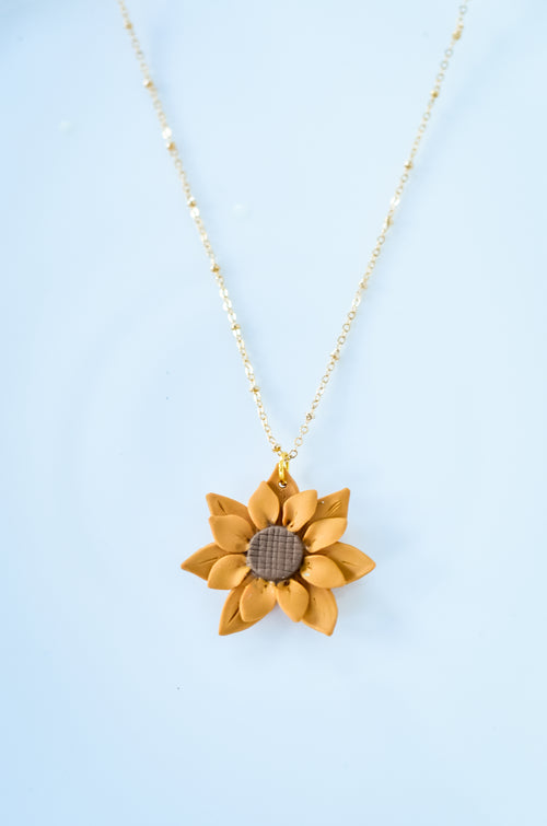 Sunflower necklace