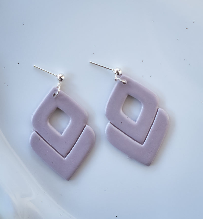 Lilac pearl dangles