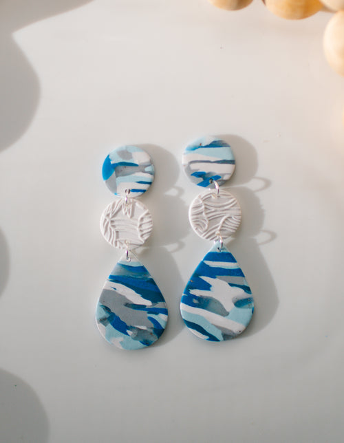 Ocean inspired drop earrings, multiple colors