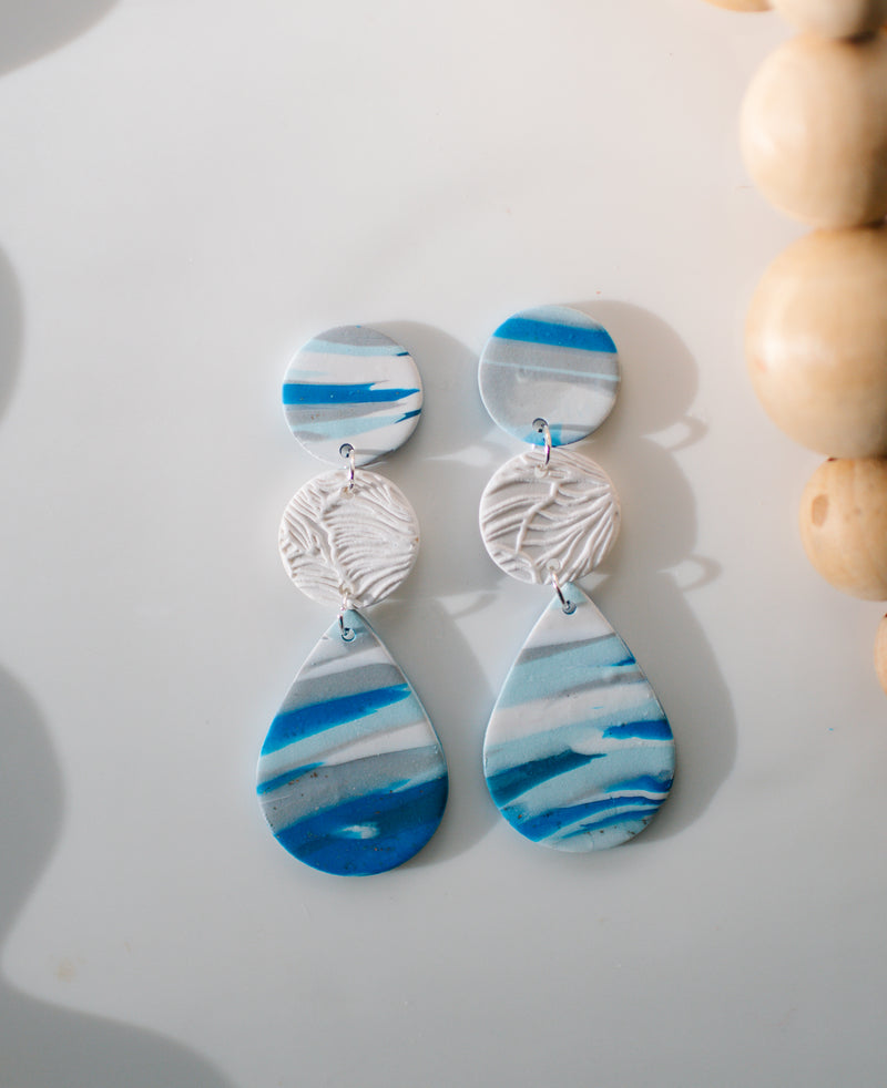 Ocean inspired drop earrings, multiple colors