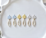 Crystal gem stud dangles - various colors