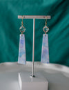 Blue watercolor long dangles