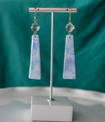 Blue watercolor long dangles